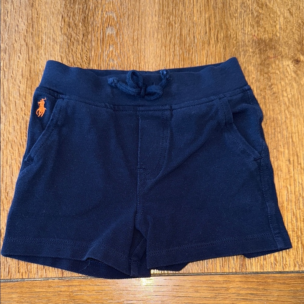 Ralph Lauren Blue and Orange Athletic Shorts Elastic Waist
